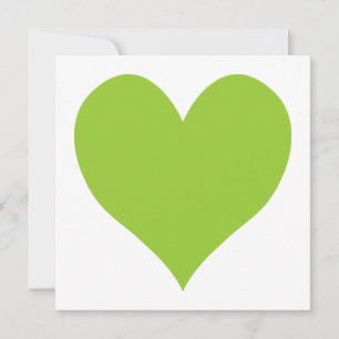 Apple Green Cute Heart Shape