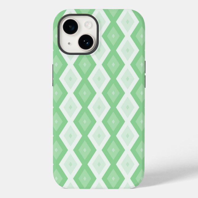 Apple green diamond pattern Case-Mate iPhone case (Back)