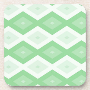Apple green diamond pattern coaster