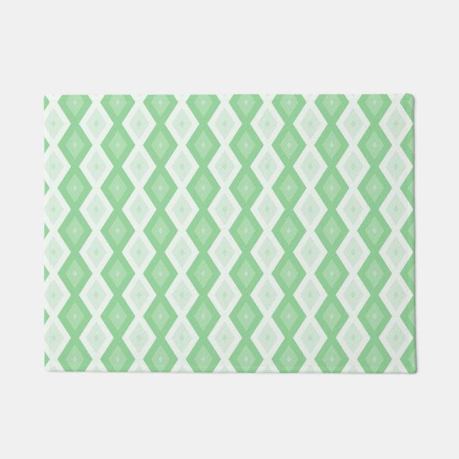 Apple green diamond pattern doormat (Front)