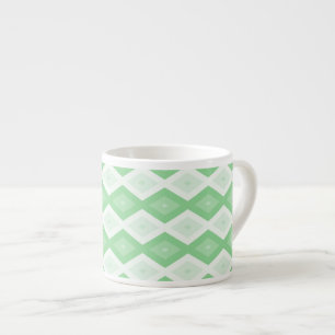 Apple green diamond pattern espresso cup