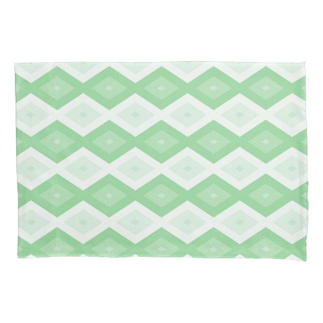 Apple green diamond pattern pillowcase (Front)