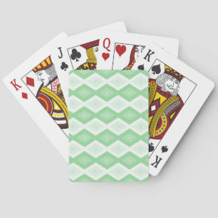 Apple green diamond pattern playing cards