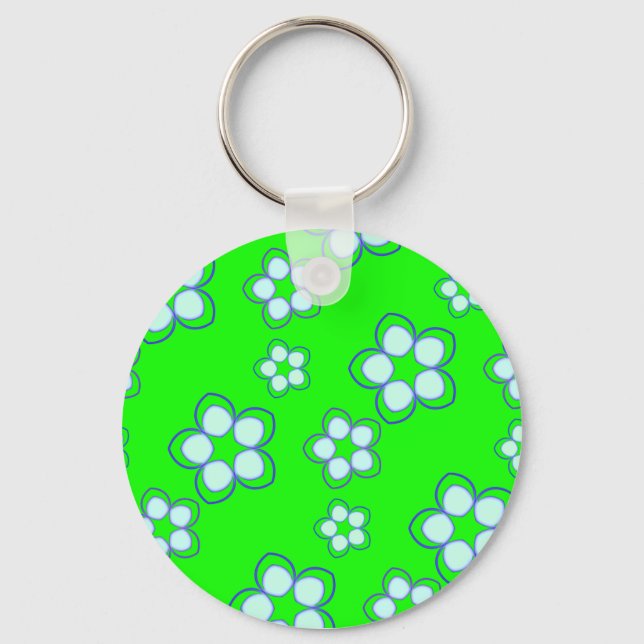 Apple Green Dreaming Lotus Key Ring (Front)