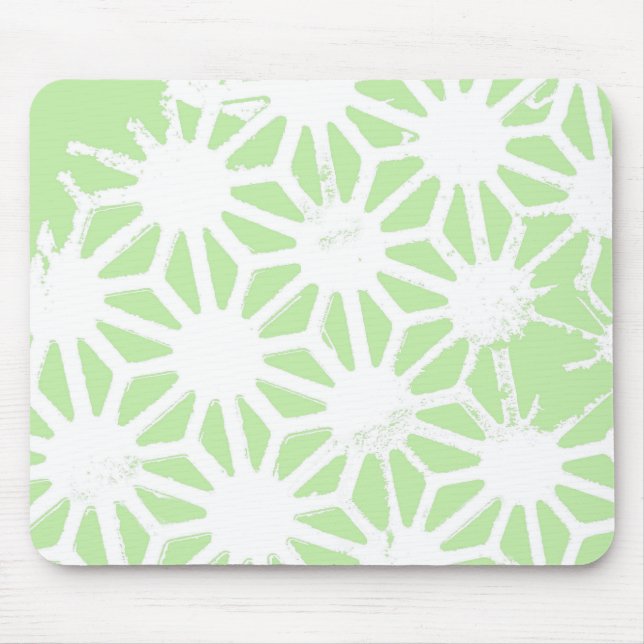 Apple green geometric pattern mouse mat (Front)