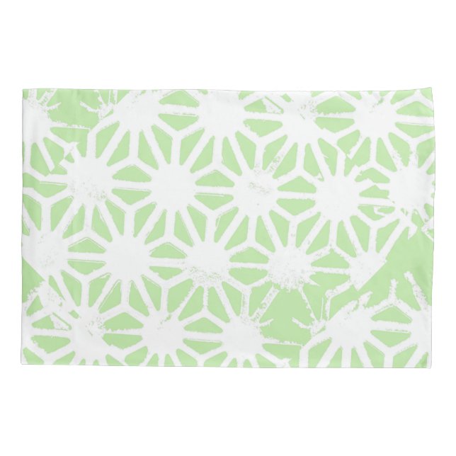 Apple green geometric pattern pillowcase (Back)