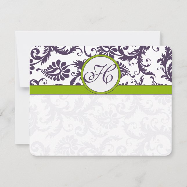 Apple Green Lapis Purple Response Card (Front)