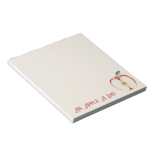 Apple Green Leaf Fruit Notepad (Angled)