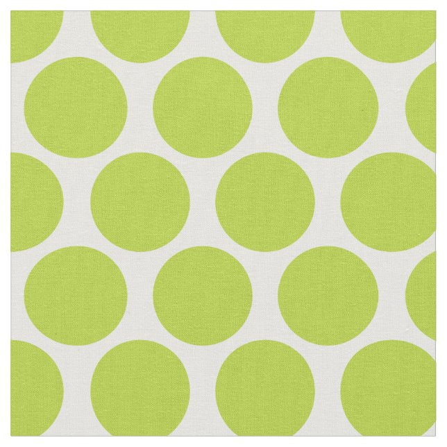 Apple Green Mod Dots Fabric (Close Up)