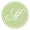 Apple Green Monogram Stickers