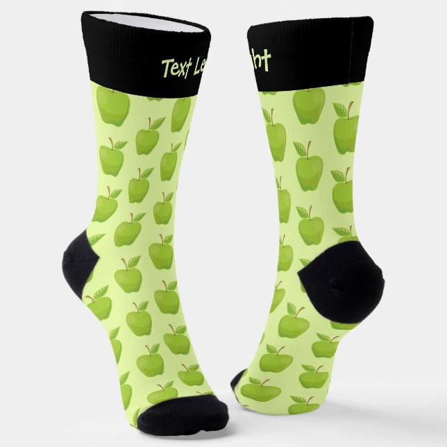 Apple Green Pattern Socks (Angled)