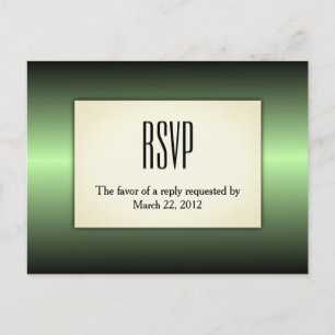 Apple Green Shine RSVP with Entree Choices Invitation Postcard