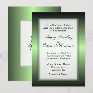 Apple Green Shine Wedding Invitation