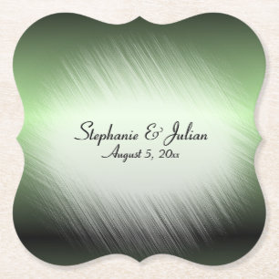 Apple Green Shine Wedding Suite Paper Coaster
