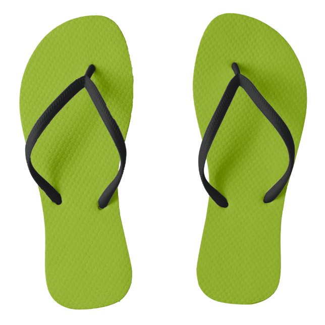 Apple green (solid colour)  flip flops (Footbed)