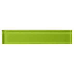 Apple green (solid colour)  nameplate