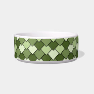 Apple Green Square and Diamond Pattern Bowl