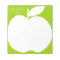 Apple green writing note pads for school teacher