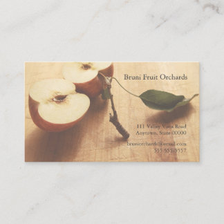 Apple halves business card