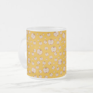 Apple Halves Frosted Glass Coffee Mug