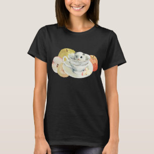 Apple Hamster In Teacup Yummy Fruit Food Sweet Gui T-Shirt