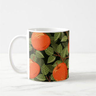 Apple Harvest: Green Leaves Vintage Coffee Mug