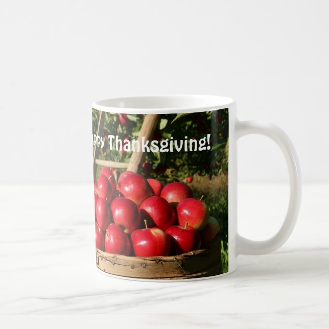 Apple Harvest Happy Thanksgiving Coffee Mug (Right)