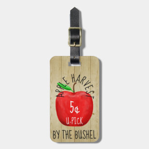 Apple Harvest Vintage Sign Luggage Tag