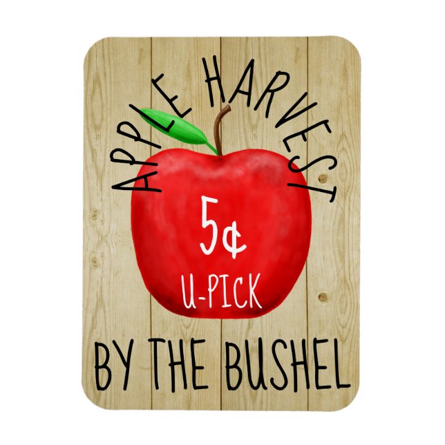 Apple Harvest Vintage Sign Magnet (Vertical)