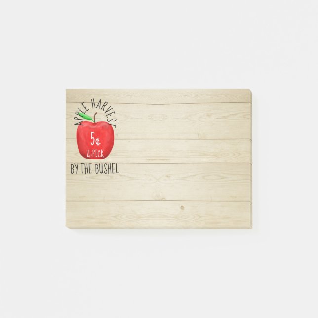 Apple Harvest Vintage Sign Post-it Notes (Front)