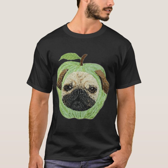 Apple Head Pug T-Shirt (Front)