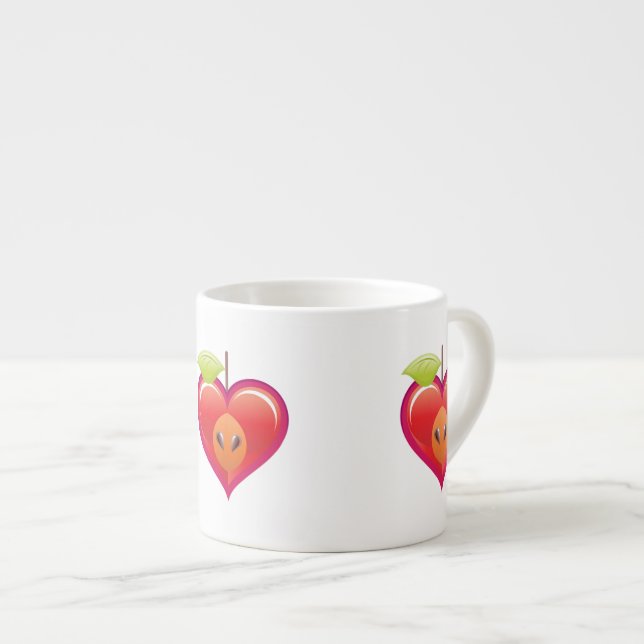 Apple  Heart Espresso Cup (Front Right)