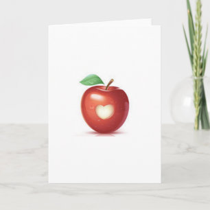 Apple heart holiday card