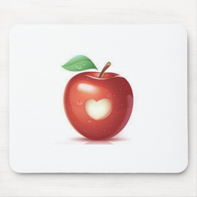 Apple heart mouse mat (Front)
