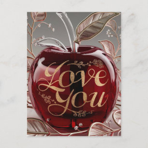 Apple, I Love You Holiday Postcard