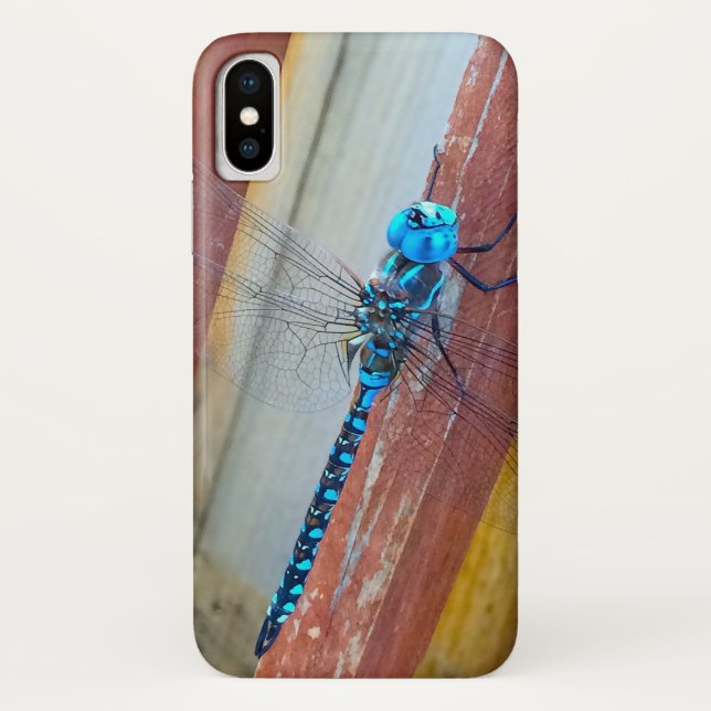 Apple I Phone X Insect case " Dragonfly High" (Back)