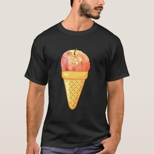 Apple Ice Cream   Fruit And Ice Cream Collection 1 T-Shirt (Front)