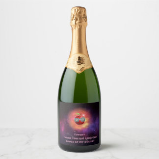 Apple in Thankful Galaxy Sparkling Wine Label