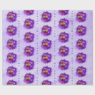 Apple in Thankful Galaxy Wrapping Paper