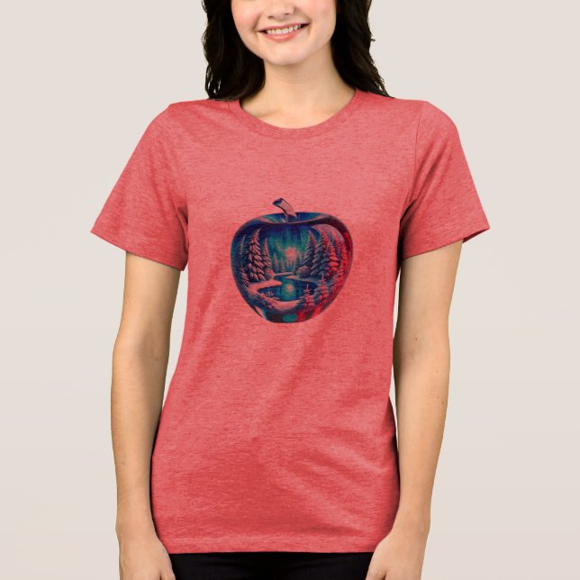 Apple Inspired Mark Graphic Tri Blend Tee Style (Front)