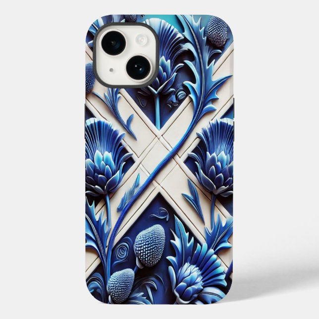 Apple iPhone 14 Case-Mate Scottish Thistles Case (Back)
