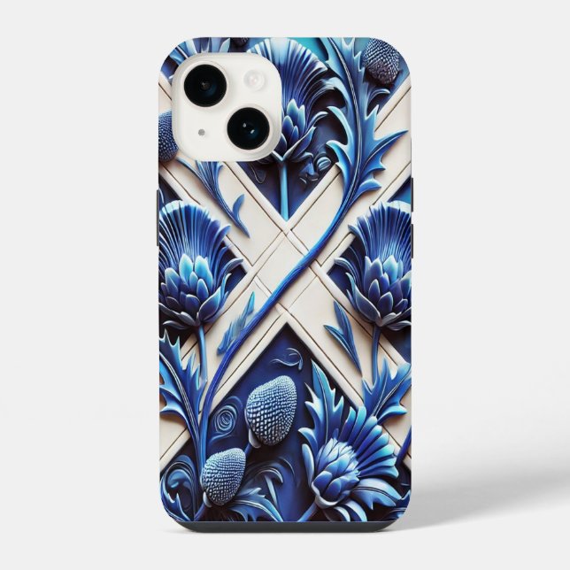 Apple iPhone 14 Case-Mate Scottish Thistles Case (Back)