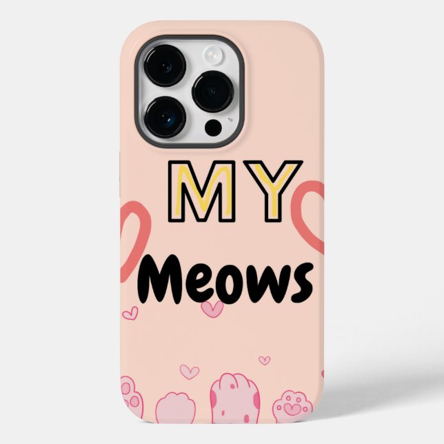 Apple iphone 14pro case kitty paws (Back)