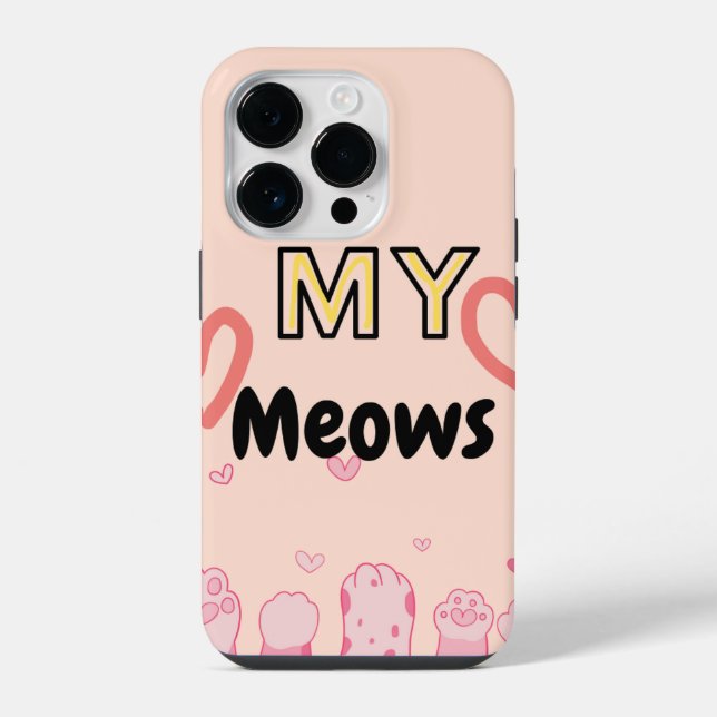 Apple iphone 14pro case kitty paws (Back)