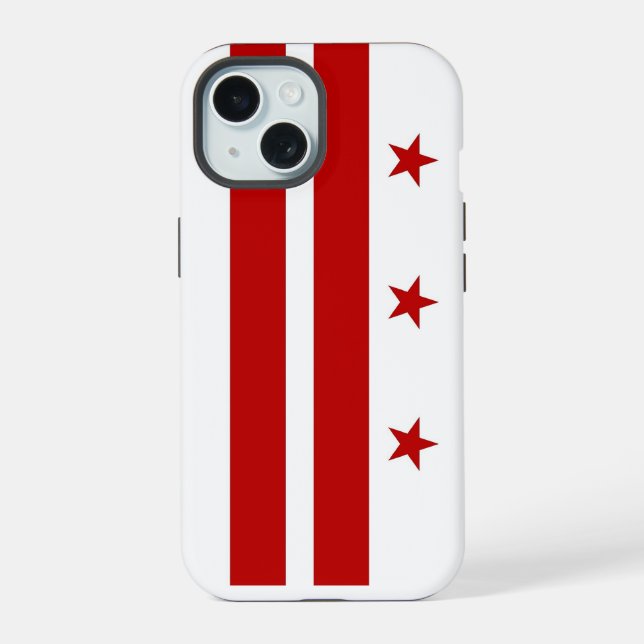 Apple iPhone 15 Case-Mate, Washington DC flag Case (Back)