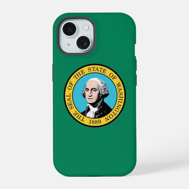 Apple iPhone 15 Case-Mate, Washington State flag Case (Back)