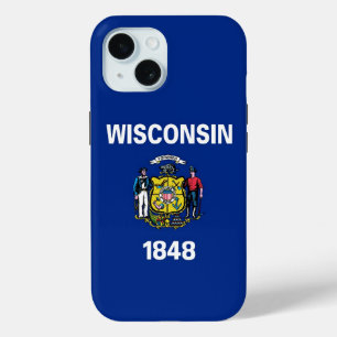 Apple iPhone 15 Case-Mate, Wisconsin flag iPhone 15 Case
