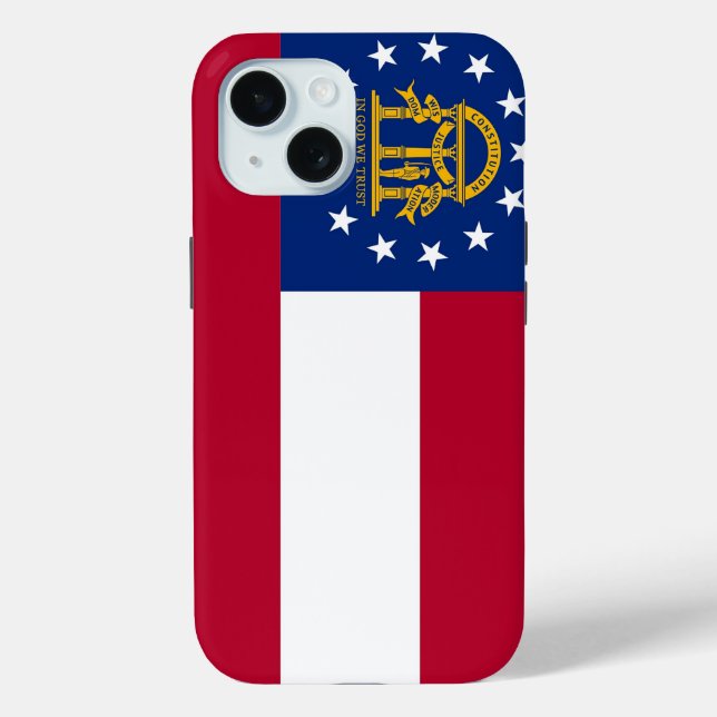 Apple iPhone 15 Case-Mate with Georgia flag Case (Back)