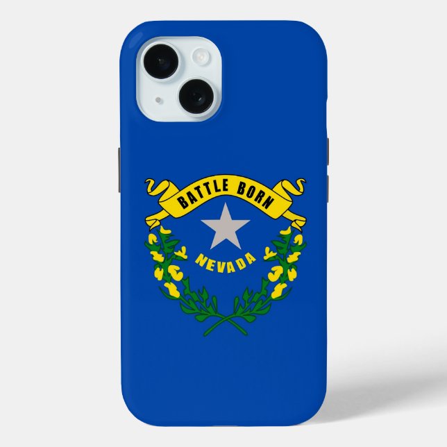 Apple iPhone 15 Case-Mate with Nevada flag Case-Mate iPhone Case (Back)