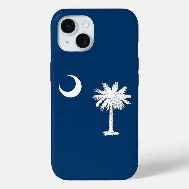 Apple iPhone 15 Case-Mate with South Carolina flag Case-Mate iPhone Case (Back)